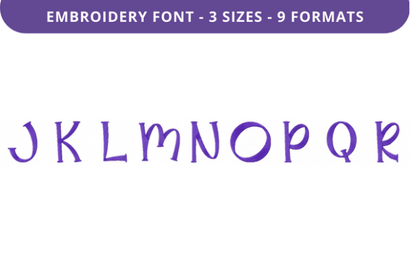 Flat Alfredo Font Uppercase J to R: A Bold Choice for Handmade Embroidery
