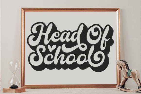 Head of School Embroidery Design Review for Small Business Use