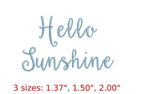 Hello Sunshine Font Review: A Bright Addition to Your Embroidery Booth