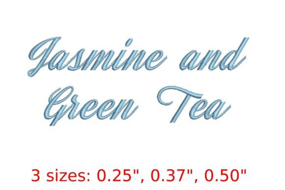 Jasmine and Green Tea Embroidery Font Review for Seasonal Creations