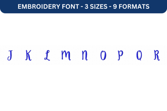 Ke Aloha Font Upper J to R Review for Seasonal Embroidery