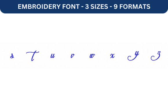 Mathilde Castleland Font Lower S to Z Review: A Delightful Embroidery Choice