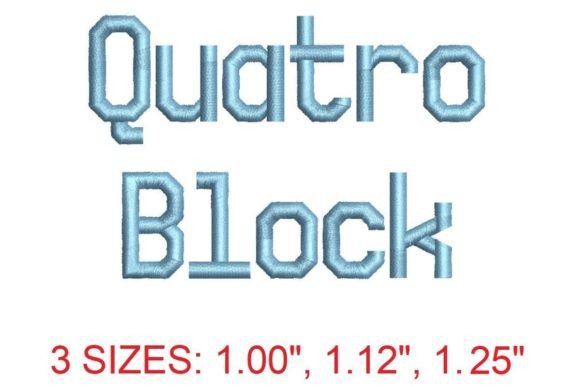 Quatro Block Embroidery Font Review for Handmade Gift Creators