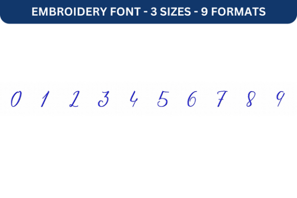 Question and Love Font Number 0 to 9 for Embroidery