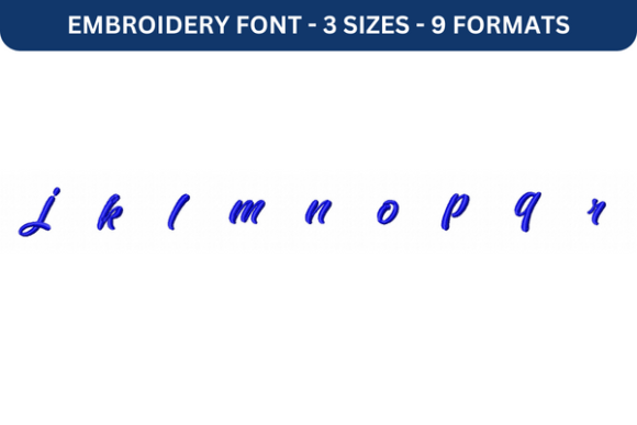 Reality Sunday Font Lower J to R: A Warm and Versatile Embroidery Design