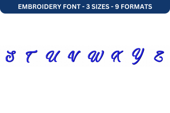 Reality Sunday Upper S to Z: A Stylish Embroidery Font for Personalization