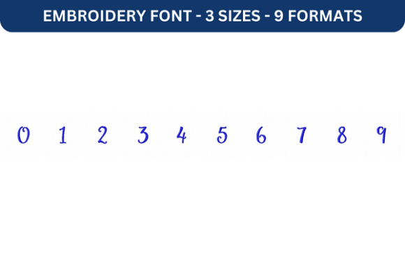 Secret Garden Font Number 0 to 9 Review: A Delicate Embroidery Choice