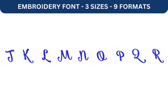 Smoothie Shoppe Font Upper J to R Review for Seasonal Embroidery