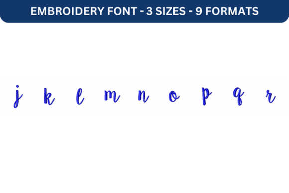 Sugar Plums Font Lower J to R Review for Seasonal Embroidery